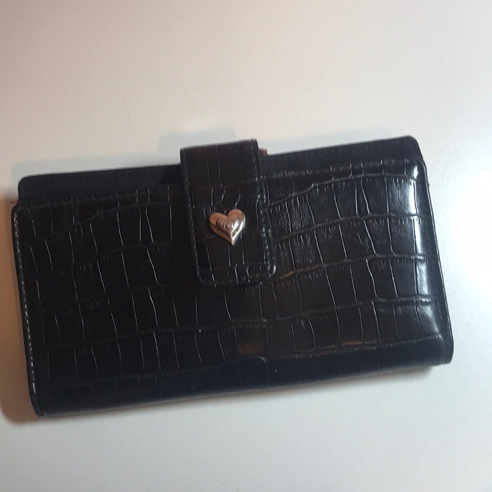 Black faux leather wallet no brand